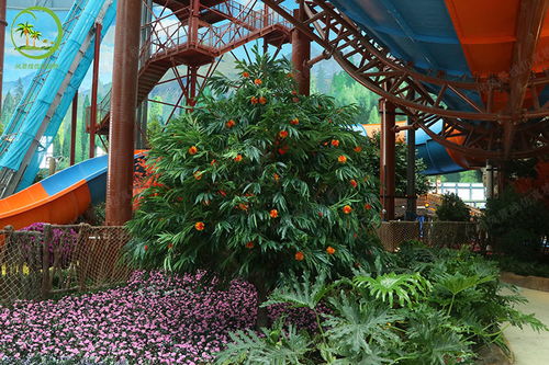 四川都江堰融創茂水樂園仿真植物 仿真樹 景觀園林工程案例
